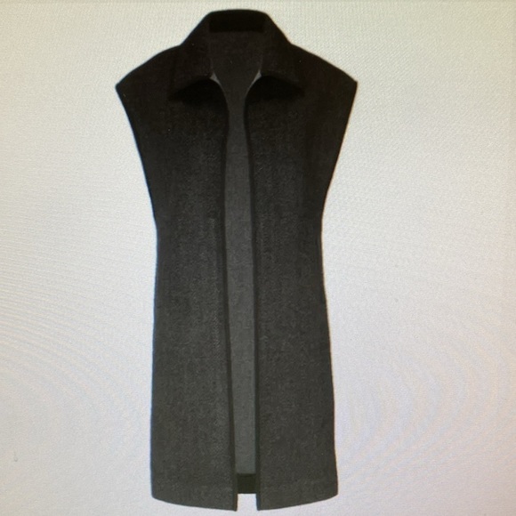 CAbi Novel Herringbone Tweed Vest Women M/L Quiet Luxury Capsule Wardrobe - Picture 8 of 8